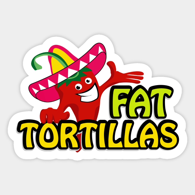 Funny Cartoon Fat Tortillas Sticker by Toogoo